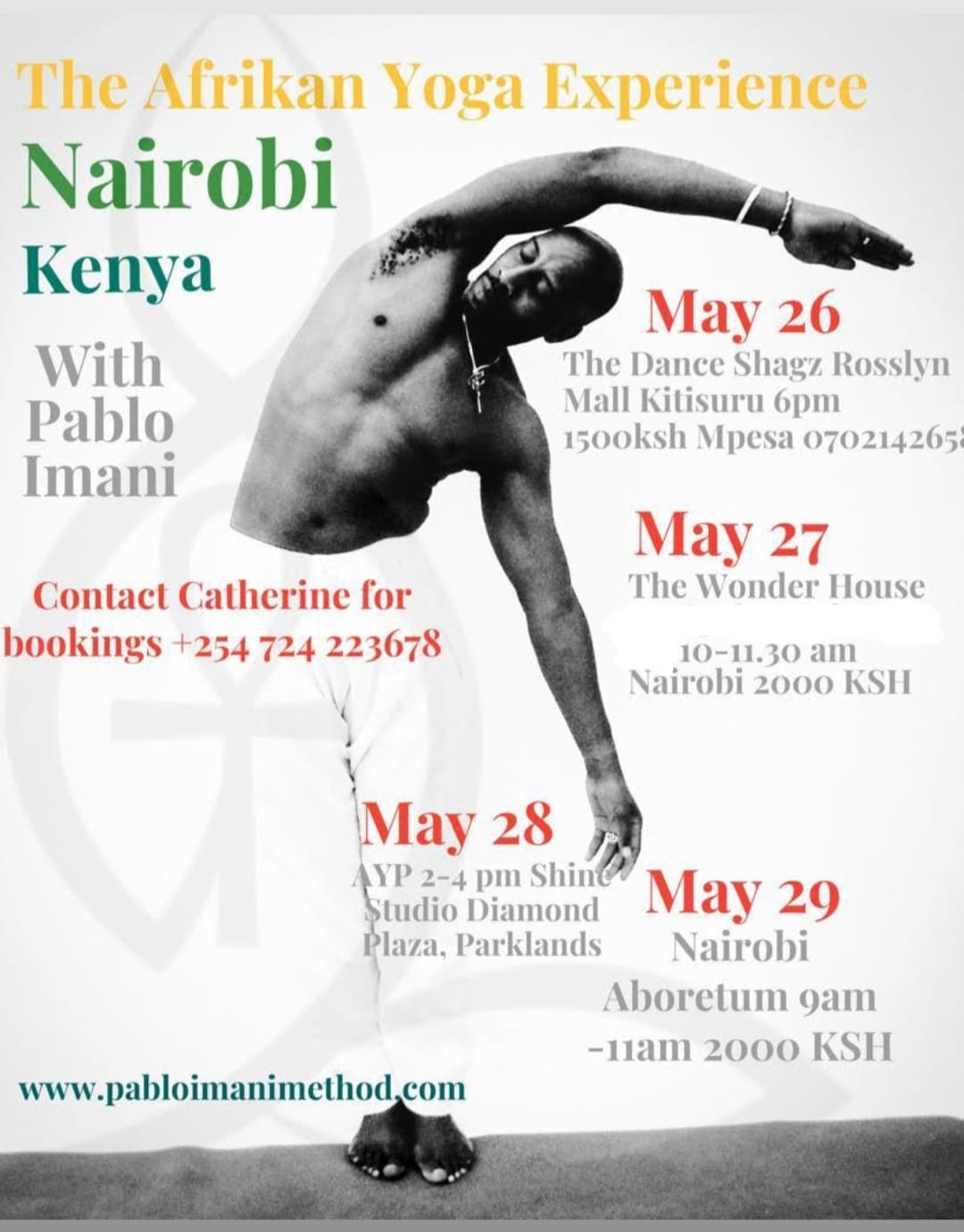 Pablo Imani pimay afrikan yoga nairobi wonderhouse african yoga project dance shagz nairobi arboretum